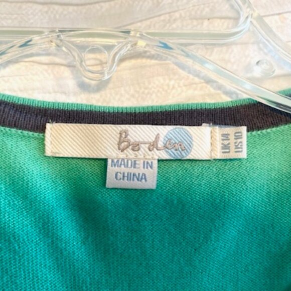 Boden SALE-  soft green tiecrop sweater - goes with everything - Picture 3 of 4